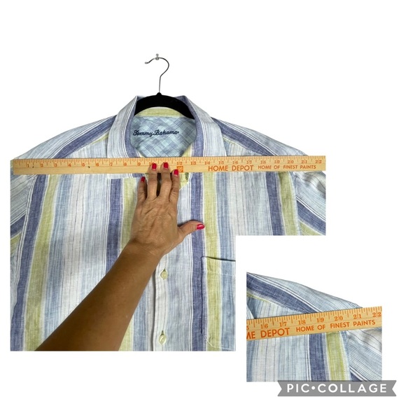 Tommy Bahama 100% Linen Casual Comfort Vacation Stylish Button Up Shirt - Sz XL - Picture 13 of 15